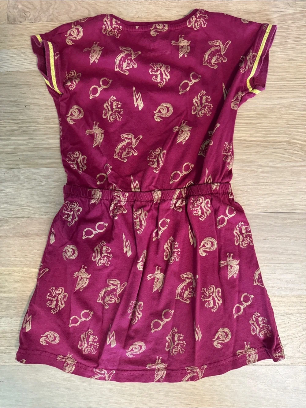 Harry Potter Kids' Burgundy Gryffindor Print Casual Dress
